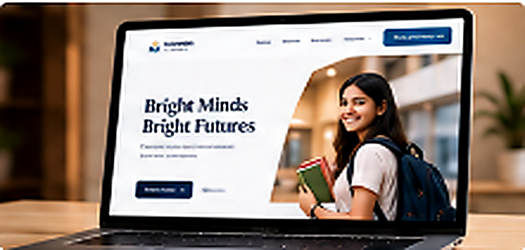 NexGen Institute website on laptop
